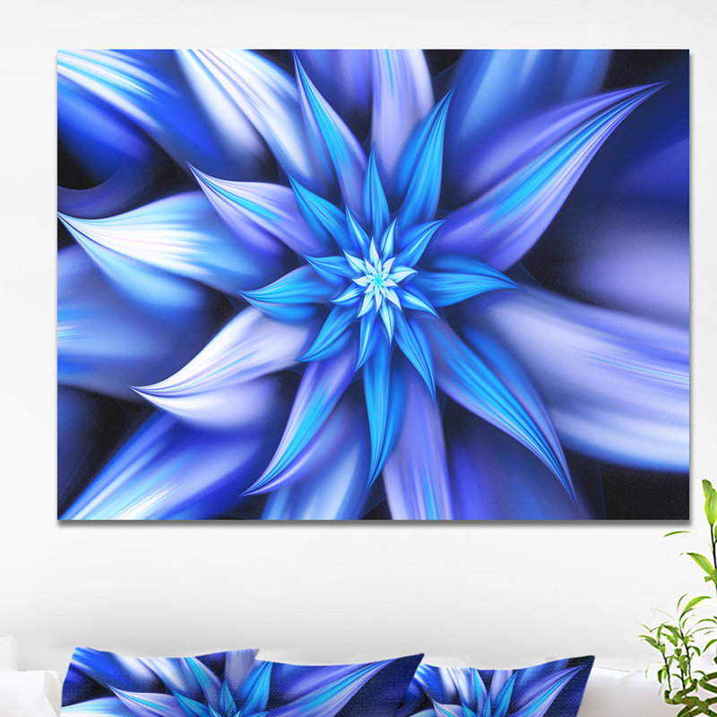 « danse blue pétales », impression sur toile, H 30 po x l 40 po x P 1 po