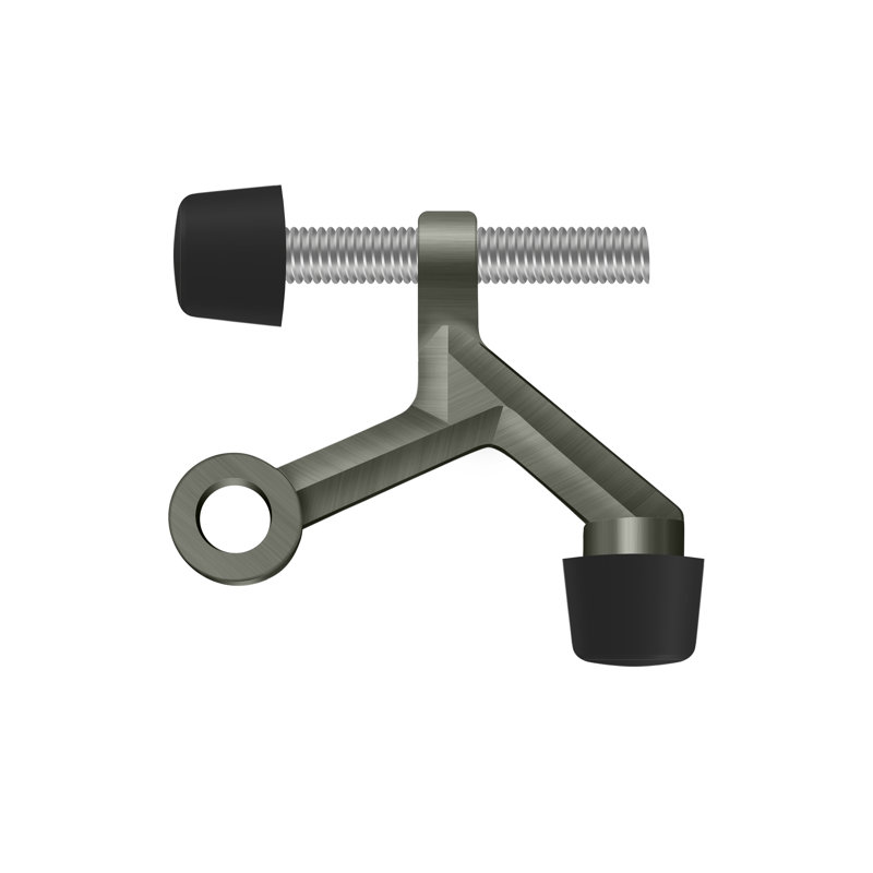 Butoir à charnière Deltana ZHP70U15A pour charnières en acier, monté sur charnière, zinc moulé sous pression en nickel antique