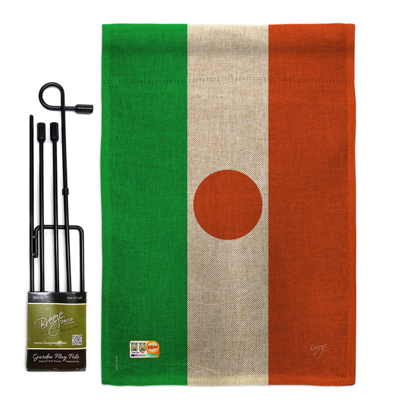 Double Sided 18.5'' H x 13'' W Polyester Flag Set