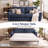 Queen Size Pull Out Sleeper Sofa Bed with Memory Foam Mattress, Convertible Sofa Couch for Living Room, Guest Room & Small Space-1315191570