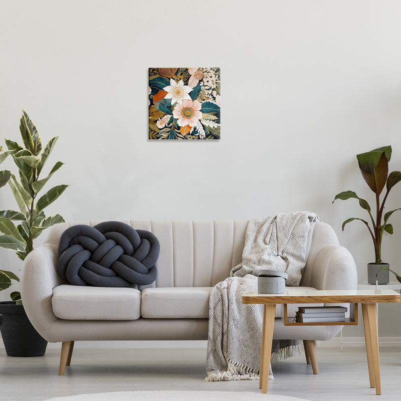 Art mural éclectique sur toile par Sasha, H 17 po x l 17 po