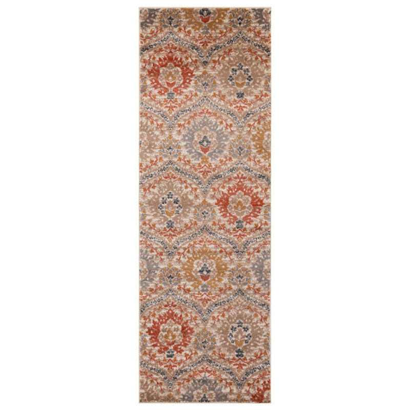 Damask Indoor Rug, Runner 2'8" x 8'