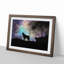 Howling Wolf with a Galaxy Forest in Abstract - Picture Frame Painting Print-55763618-55763619