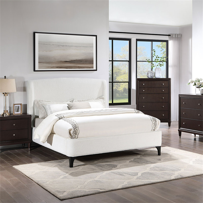 Theodore Snow Upholstered Easternwingback Bed