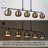 Lateefah-A 5 - Light Modern Kitchen Island Linear Black/Brass Pendant Light 