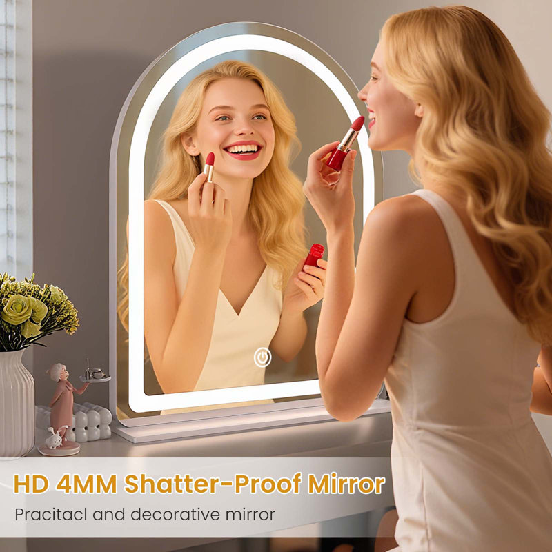  Lighted Makeup Mirror, Hollywood Vanity Mirror with Lights, 38" x 30"