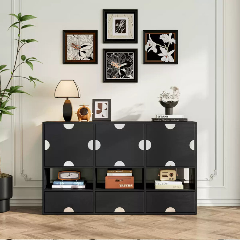 Buffet grande capacité avec rangement rétro
