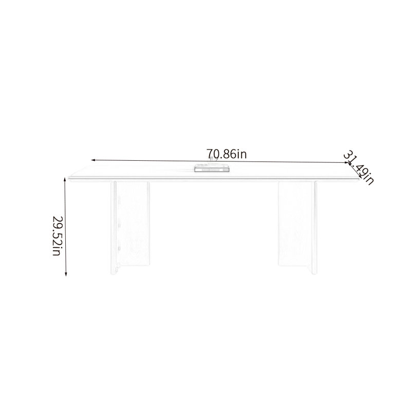 Table de salle à manger rectangulaire tendance et simple, H 29,52 po x L 70,86 po x l 31,49 po