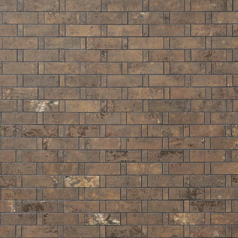 Portrait Weave Matte Porcelain Mosaic, Copper