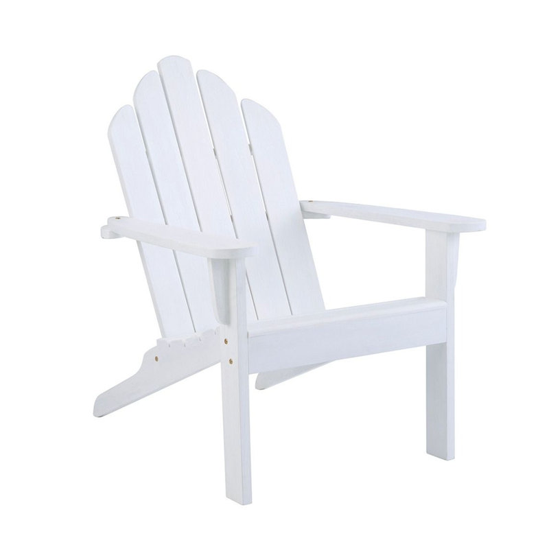 Adirondack Teak Chair, White