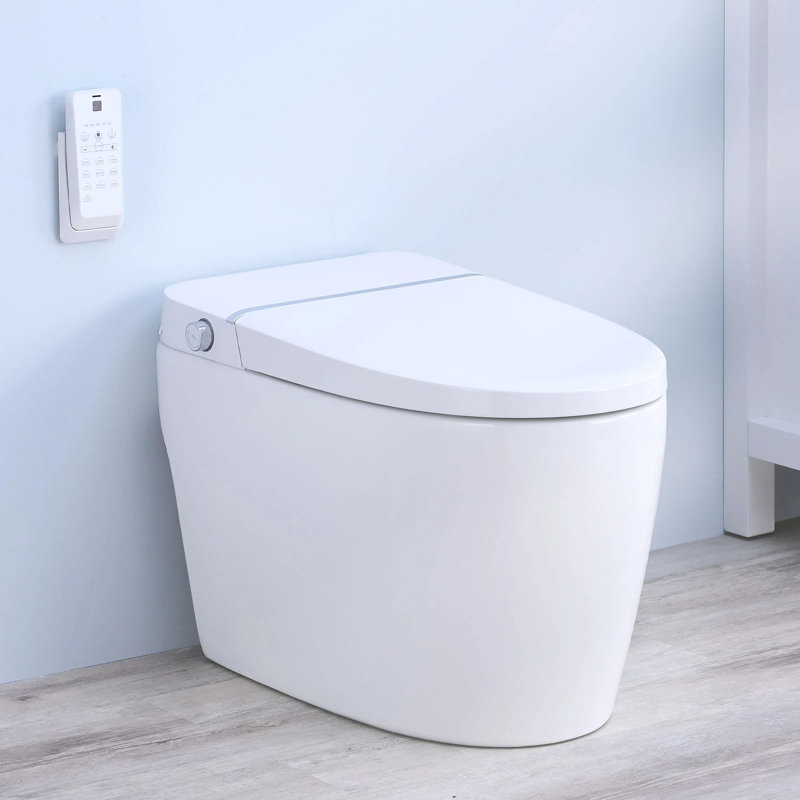 Toilette pour bidet au sol allongée Pdpbath 1,28 gallons GPF (siège inclus)