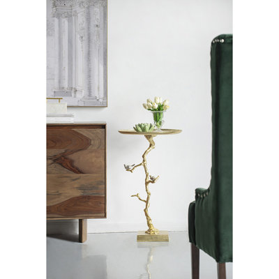Table contemporaine en or brillant