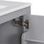 Meuble-lavabo de salle de bain avec lavabo simple, meuble-lavabo sous-comptoir avec armoire, armoire de rangement pour salle de bain avec 2 portes et un tiroir, fermeture en douceur, rangement multifonctionnel, structure en bois massif-1095514604