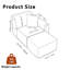Chaise longue en flanelle de fourrure de lapin rembourrée 2 pièces 2 pièces sans assemblage requis-131645548-131645550