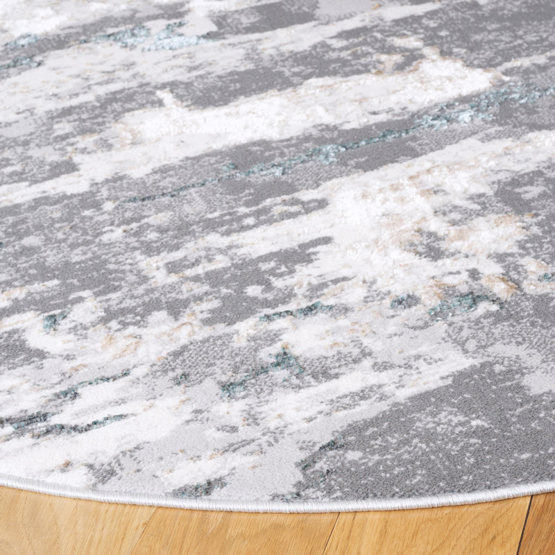 Virnelli 100 Performance Abstract Rug, Round 6'7"