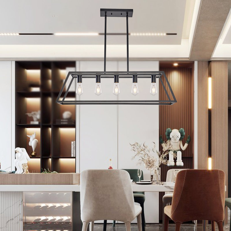 Jaijuan - Light Kitchen Island Pendant, 38.5" W, 5 Lights