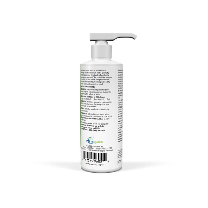 Maintain for Ponds Algues Control, 8 oz / 236 ml