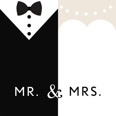 Mr And Mrs White - Wrapped Canvas Print