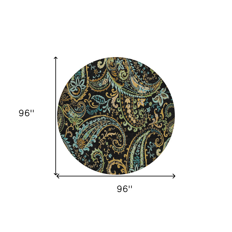 Tapis extérieur rond antidérapant 8 po