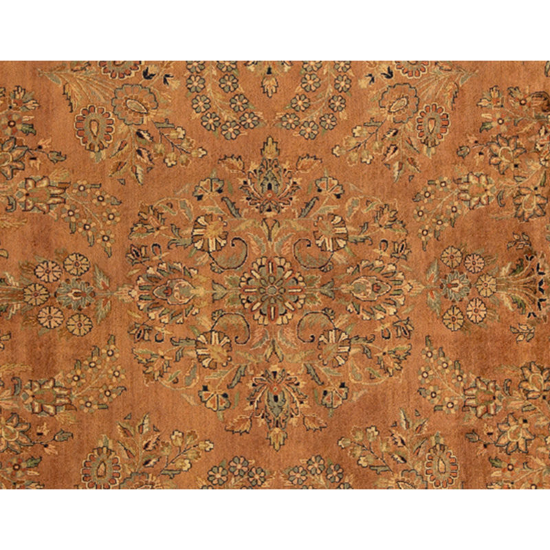 Hand Knotted Wool Area Rug in Cream
