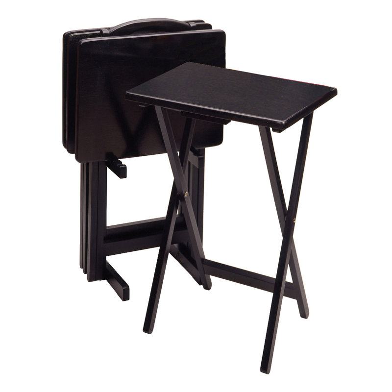Baca Tray Table Set, Black