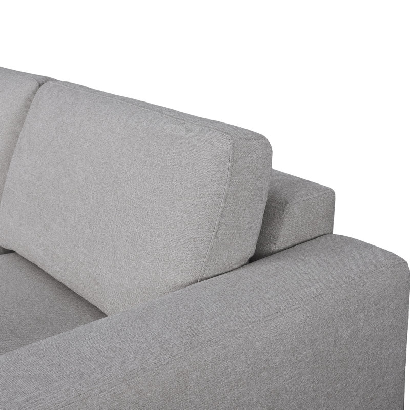 Canapé à accoudoirs carrés 85 po Arrollo, 100% polyester gris
