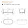 59" x 29.5" Freestanding Soaking Stone Resin Bathtub with Pure White Overflow and Pop Up Drain