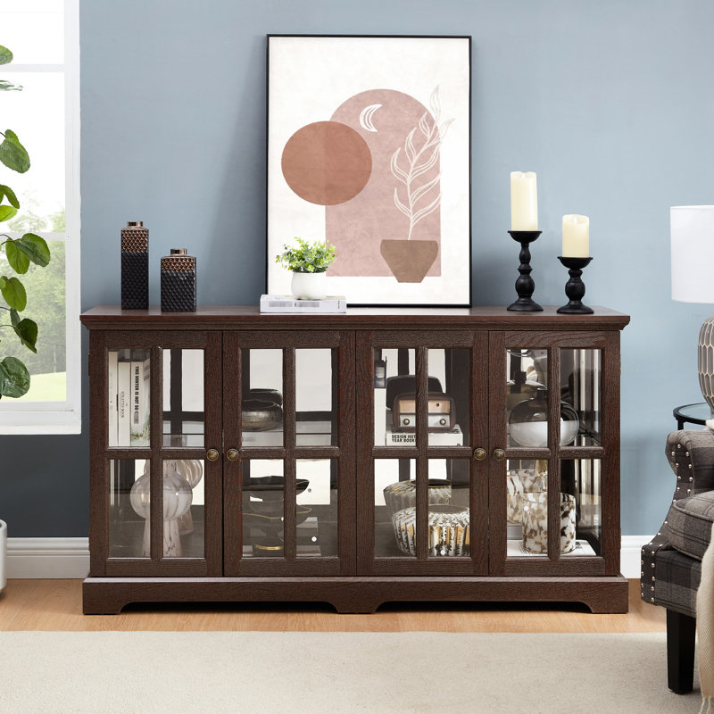 Magnificent Antique Display Cabinet In Cherry With Adjustable Shelves And Led Step Lights Energy