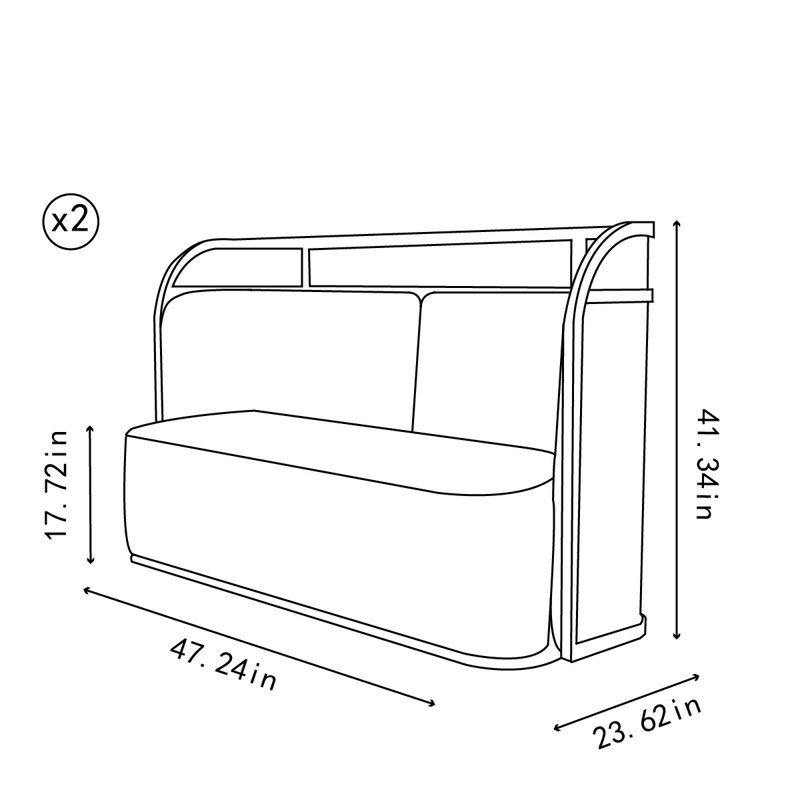 Banc rembourré en similicuir