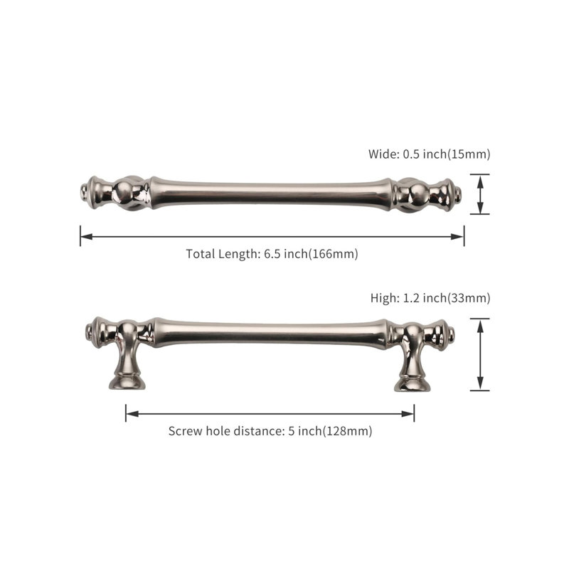 10 Pack Brushed Satin Nickel Kitchen Cabinet Handles,Strong, Durable,Silver