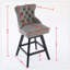 2 tabourets de bar rotatifs en velours avec garniture cloutée-1448790702