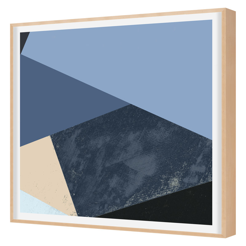 «Blue Colorblock 2» par THE Studio - impression d'un cadre photo sur papier