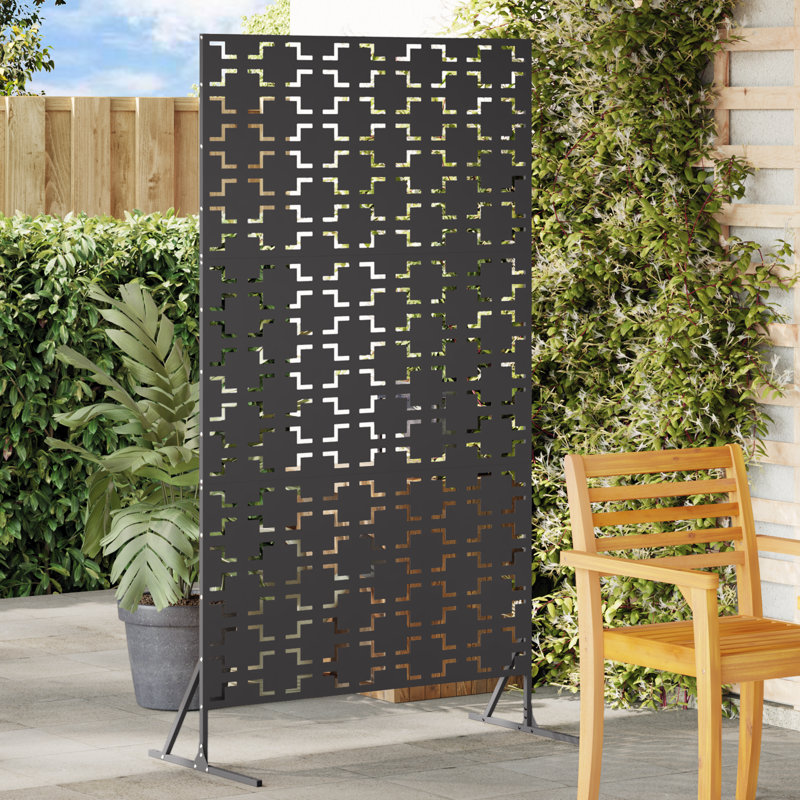 Vidaxl Fence Panel Single Panel Durable, Black
