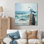 Seagull Solitude Pointillism I - Animals Wall Art Living Room