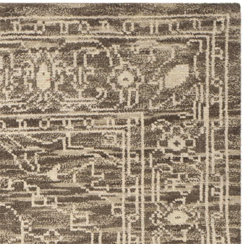 Kenya Brown / Beige Oriental Rug, Rectangle 6' x 9'
