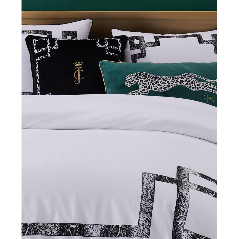 Juicy Couture Velvet Lattice Pillow, Black