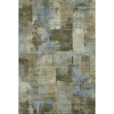 Premium Machine Washable Mayfield AMF2069 Abstract Rug