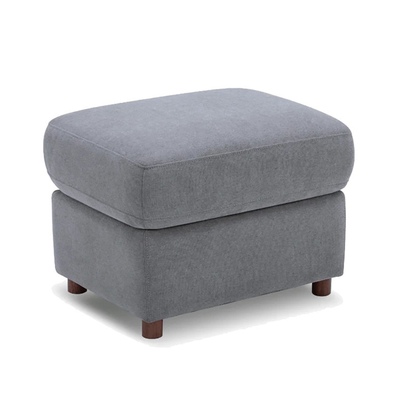 The Classic Ottoman, Gray Cotton Blend