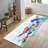 Non-Woven Soft Printed Rug with Intricate Blue and Gold Floral Pattern Perfect for Enhancing Your Home Decor-125781224