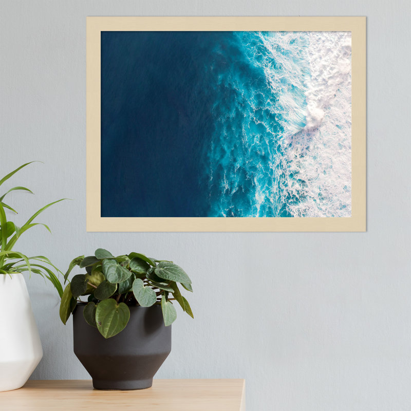 Seascape Of Splashing Waves by The Creative Bunch Studio, Brown, 13" H x 17" W x 1" D