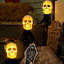 3 pièces d'Halloween squelettes illuminés