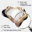 Opulent Glam Agate Black Gold II - miroir mural décoratif nuage de marbre-107246348