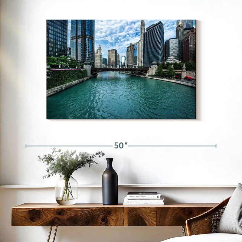 Sireci Chicago River View, 26" H x 39" W
