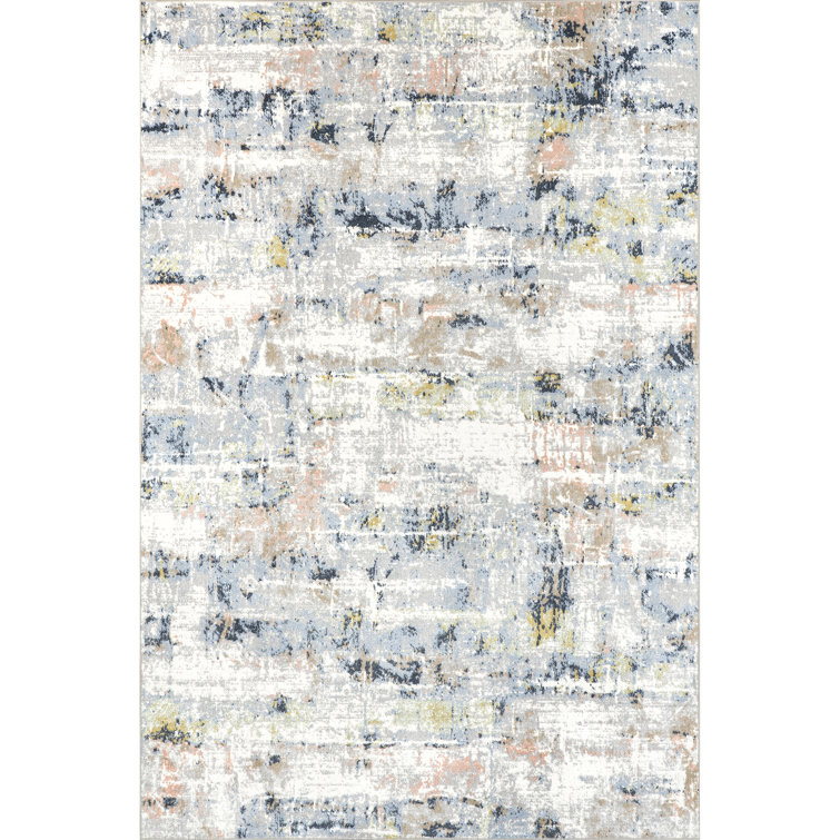 Aaliyah SpinClean Casual Abstract Machine Washable Area Rug