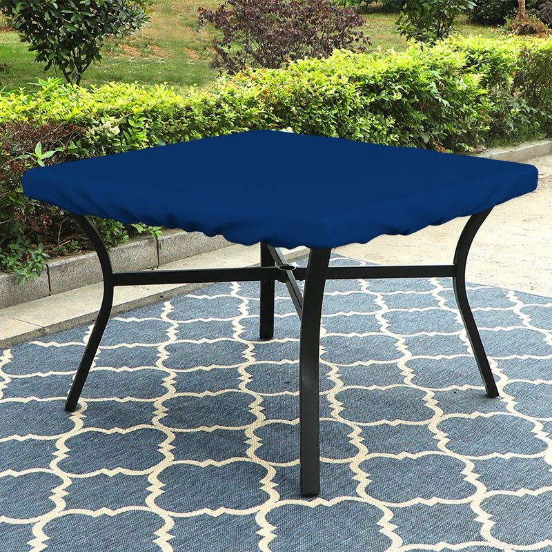 Couvercle de table de patio carré multi-usage robuste, revêtement de table imperméable pour l'extérieur résistant aux rayons UV