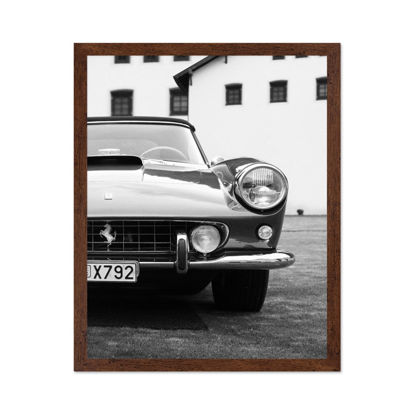Voiture exotique, Poster, 08"H x 10"W, Brown Framed