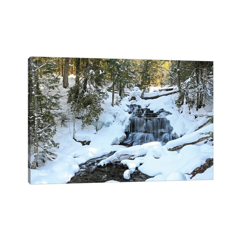 Winter Waterfall by Brian Wolf - Wrapped Canvas Gallery-Wrapped Canvas Giclée