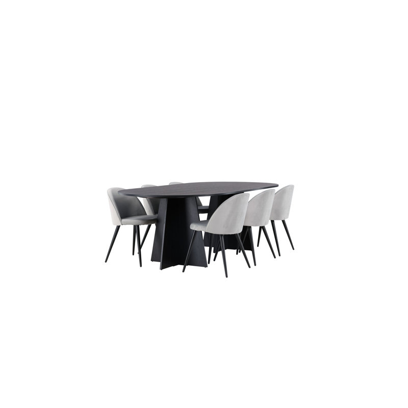 Laurist 6 - Person Dining Set, Grey