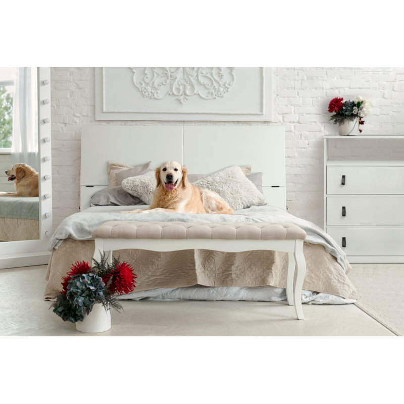 Enosburg Solid Wood Headboard, 150cm, White