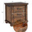 Table de chevet rustique en bois massif récupéré à trois tiroirs Rustic